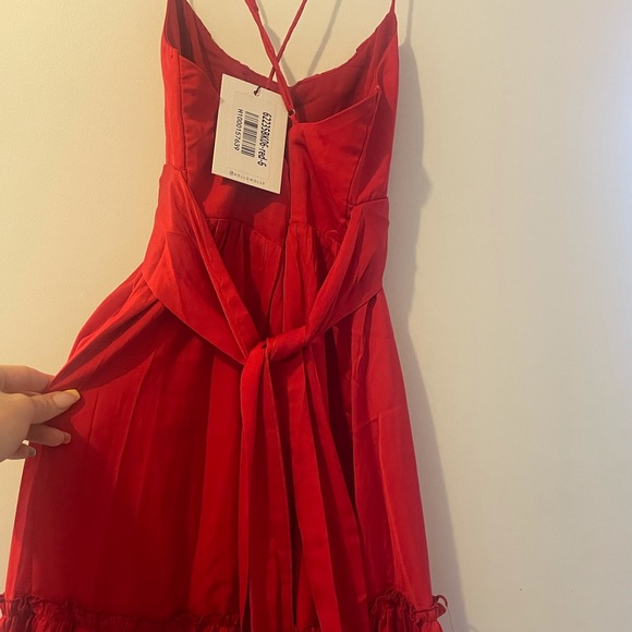 Red Ruffle Dress - Picture 4 of 5